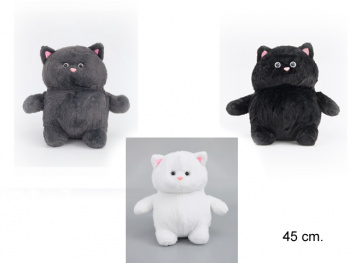им Кот арт. 516620/240811-3 Толстячок пушистый цвета микс 45 см в пак.)