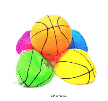 Мяч баскетбольный арт. 1942-3 Детский цвета микс 13 см в сетке_