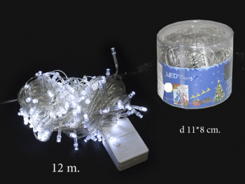 Гирлянда электр. арт. 300-5LED Белая, 12 м, белый провод Гирлянда электр. арт. 300-5LED Белая, 12 м, белый провод