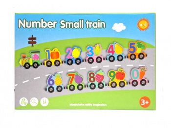 Деревянная игрушка арт. ST5391 "Паровозик цифры" на магните в кор.= Деревянная игрушка арт. ST5391 "Паровозик цифры" на магните в кор.=