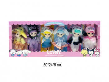 Кукла арт. J312A В костюме зверюшки Набор 6 шт. в кор • Кукла арт. J312A В костюме зверюшки Набор 6 шт. в кор •