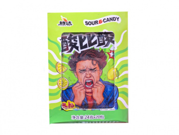 Конфета арт. 501237-2 Лимон кислая 24 г 20 шт. упаковка Конфета арт. 501237-2 Лимон кислая 24 г 20 шт. упаковка