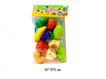 Набор игровой арт. 170A3 Фрукты+нож в пак.• /72 шт./ Набор игровой арт. 170A3 Фрукты+нож в пак.• /72 шт./