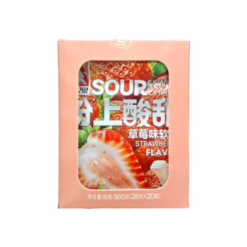 Конфета арт. 440381/440350 Кислая "Клубника" 28 г 20 шт. в кор.'