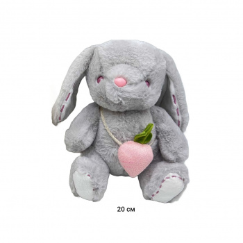 им Зайка арт. YE25508-5-2 Серый с сердцем 20 см в пак.) им Зайка арт. YE25508-5-2 Серый с сердцем 20 см в пак.)