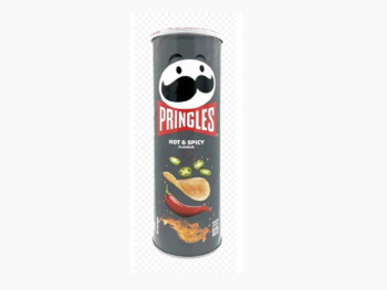 Чипсы арт. 300044 Pringles остро-пряные 110 г в серой банке,