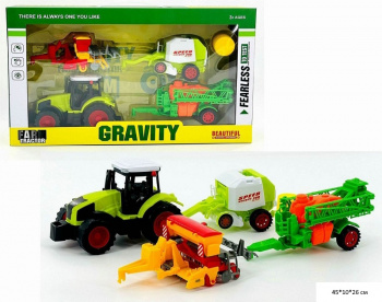 Трактор арт. 666-180A Набор с прицепными устройствами в кор.)