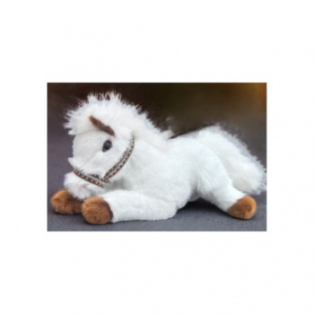 им Лошадь арт. YE25507-1-30-3 Лежит Белая 30 см в пак.)