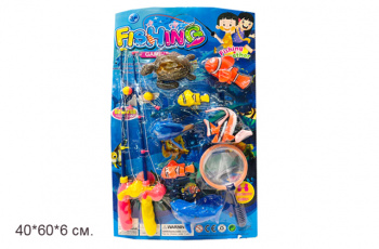 Рыбалка арт. 2066 Набор 2 удочки, сачок на листе• Рыбалка арт. 2066 Набор 2 удочки, сачок на листе•