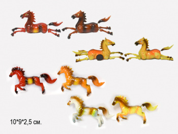 Магнит арт. 1106-007 Лошадь фигурка цвета микс в пак.