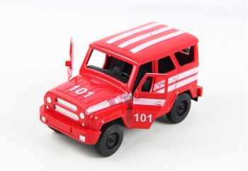 Машина инерц. арт. J0097F-8" Пожарная откр. двери в пак. 15*6,5*8 /288шт.//бл.144/_