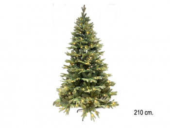 Елка 210 см арт. 2032-601-210 Светодиодная зеленая №11 комбинир. литье с пвх в кор.