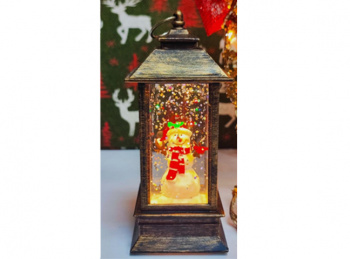 Фонарь Новогодний арт. 690813-1-502 "Снеговик" на батар. 13 см в кор.