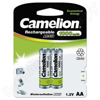 кв_Аккумулятор Camelion R6/AA 1000mAh Ni-Cd BL2 (24/480) [NC-AA1000BP2] 112644