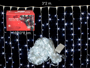 Гирлянда электр. арт. 16501-2 "Водопад" белая 3х2 м в кор.