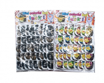 Бомбочки арт. WJ-6/1-40A Граната лимонка цветная 40 шт. на листе=