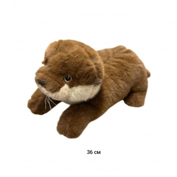 им Выдра арт. 23208-2-209 Коричневая с медальоном лежит 36 см в пак.