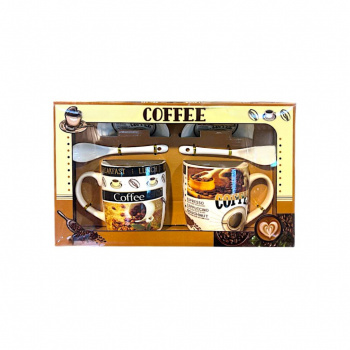 Подарочный набор арт. 1064-007 На двоих "Coffee" 6 предметов в коричневой кор.