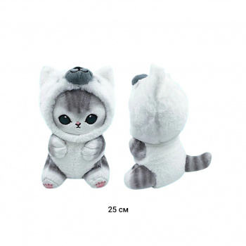 им Кошка арт. 209449 В шапке хаски сидит 25 см в пак.