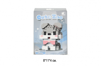 Конструктор арт. M92-805-802 Микро Собака серая с бантом-бабочкой 116 дет. в кор.