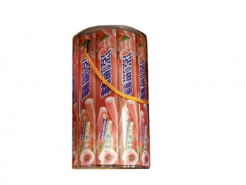 Конфета арт. 002152/002381-3 Жевательная Трубочка-тянучка с начинкой Персик 16 г 40 шт. в банке#'