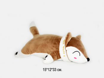 им Обнимашка арт. 14320-3-209 Лиса коричневая закрытые глаза 33 см в пак.