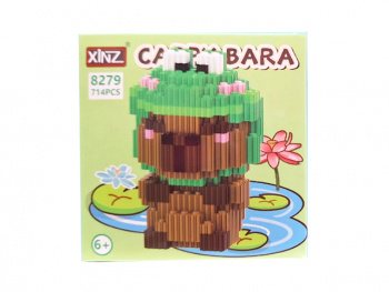 Конструктор арт. 8279-805 Микро Капибара в маске лягушки 714 дет. в кор.=