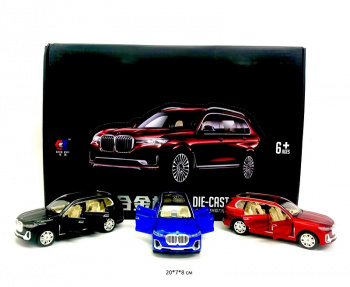 Модель металл. арт. CZ24011 BMW цвета микс (6 шт.) шоубокс_ Модель металл. арт. CZ24011 BMW цвета микс (6 шт.) шоубокс_