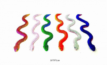 Фигурка 3Д арт. HC-15 Змея цвета микс подвижная в пак._ Фигурка 3Д арт. HC-15 Змея цвета микс подвижная в пак._