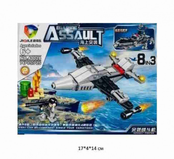 Конструктор арт. 41028-2 Военный самолет 74 дет. в кор.~ Конструктор арт. 41028-2 Военный самолет 74 дет. в кор.~