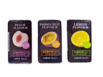 Конфета арт. 290511 Кислая маракуйя, лимон, персик в пак. 30 шт. упаковка#