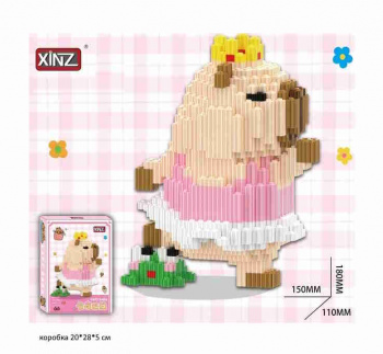 Конструктор арт. 5101-805 Микро Капибара-балерина 1680 дет. в кор.