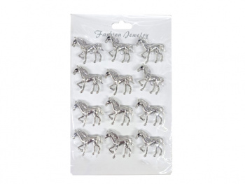 Брошь арт. XBZ0097-2 Лошадь серебро Набор 12 шт. в пак. Брошь арт. XBZ0097-2 Лошадь серебро Набор 12 шт. в пак.