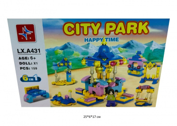 Конструктор арт. LXA431 Для девочек Городской парк 159 дет. в кор.• Конструктор арт. LXA431 Для девочек Городской парк 159 дет. в кор.•