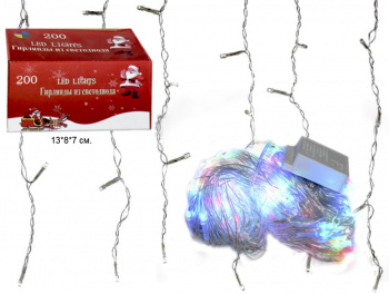 Гирлянда электр. арт. 4520-18-501 Штора, белый свет, 1,8х1,8 м в кор.