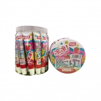 Пюре арт. 001734-2/001758-2 Фруктовое "Клубника" 18 г в тюбике 30 шт. в банке