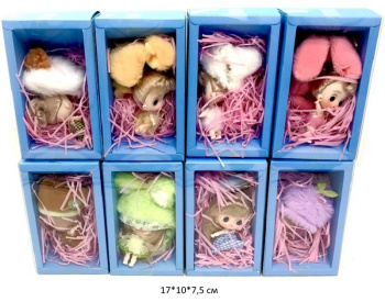 Кукла арт. XL-0605 В шапке-зверюшке ассорти в кор._/480 шт./