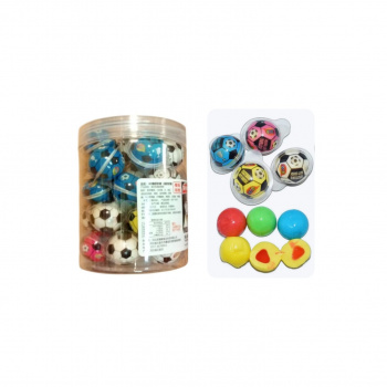 Мармелад арт. 345170-3 Жевательный с начинкой "Футбол" 10 г 30 шт. банка'