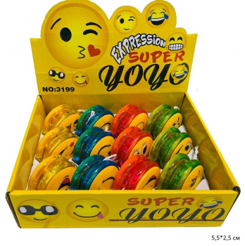 Игрушка Йо-Йо арт. 3199-2 Смайлик ассорти (12 шт.) шоубокс• Игрушка Йо-Йо арт. 3199-2 Смайлик ассорти (12 шт.) шоубокс•