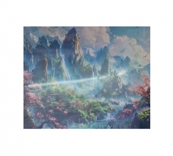 Алмазная мозаика арт. GLE79567 В горах 40*50 полная выкладка на подрамнике