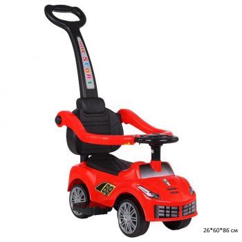 Толокар арт. 902-1 Каталка с родительской ручкой, ограничителями свет, звук в кор.58*29*29