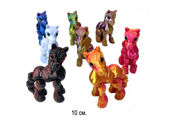 Фигурка 3Д арт. WT-5-601 Лошадь подвижная цвета микс 10 см 1шт. в пак. (10шт.) упак.