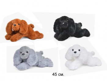 им Собака арт. 209993 Спаниель 4 цвета 45 см в пак.