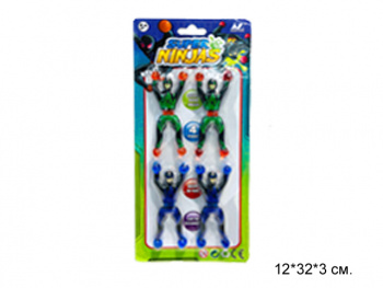 Лизун фигурный арт. 666B-4 Липучка 4 шт. на листе•