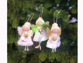 Игрушка-подвеска арт. 25DH4-502 Девочка-ангел цвета микс Набор 6 шт. в пак.