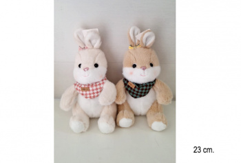 им Зайка арт. 25109-6 С банданой на шее цвета микс 30 см. в пак.)