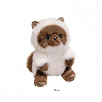 им Кот арт. 209231 Белый с коричневой мордой резиновые следы ароматизированный 23 см в пак.