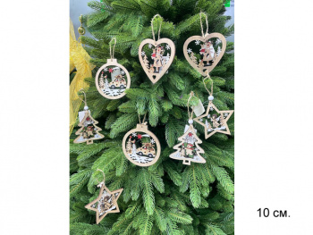 Игрушка арт. LC20-009 В ассортименте дерев. 10 см (12 шт.) в пак.