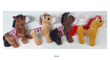 им Лошадь арт. 825-8-502 На присоске Седло в пятнышко 10 см цвета микс 1 шт. в пак. (24 шт.)