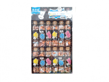 Конфета арт. 241308 Драже "Камушки" "Камень-ножницы-бумага" 13 г в бутылке 12 шт. в кор.'